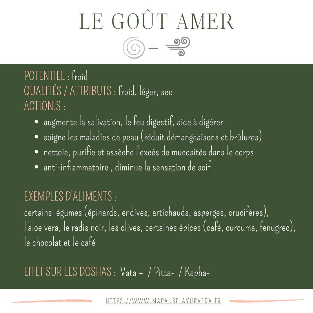 alimentation ayurvédique le goût amer