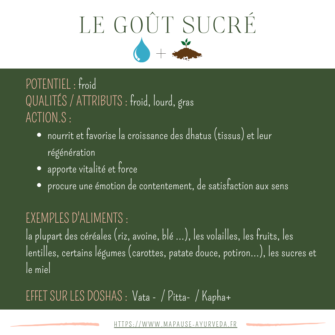 alimentation ayurvédique le goût doux